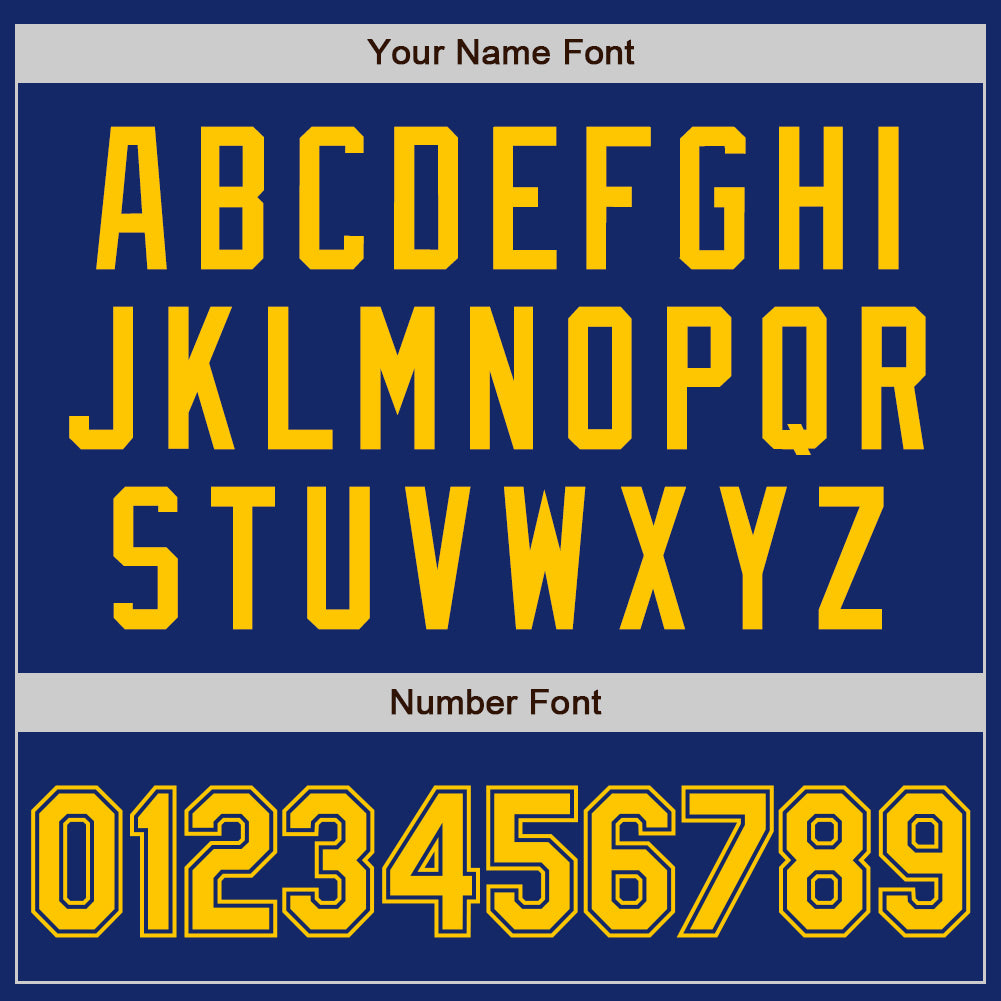 Custom Royal Yellow Authentic Baseball Jersey view 5