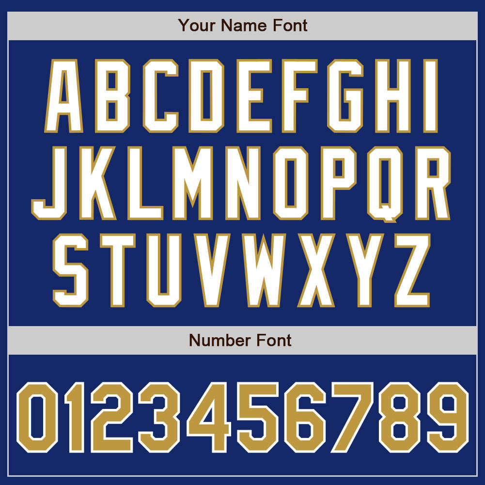 Custom Royal Old Gold-White Authentic Baseball Jersey view 5