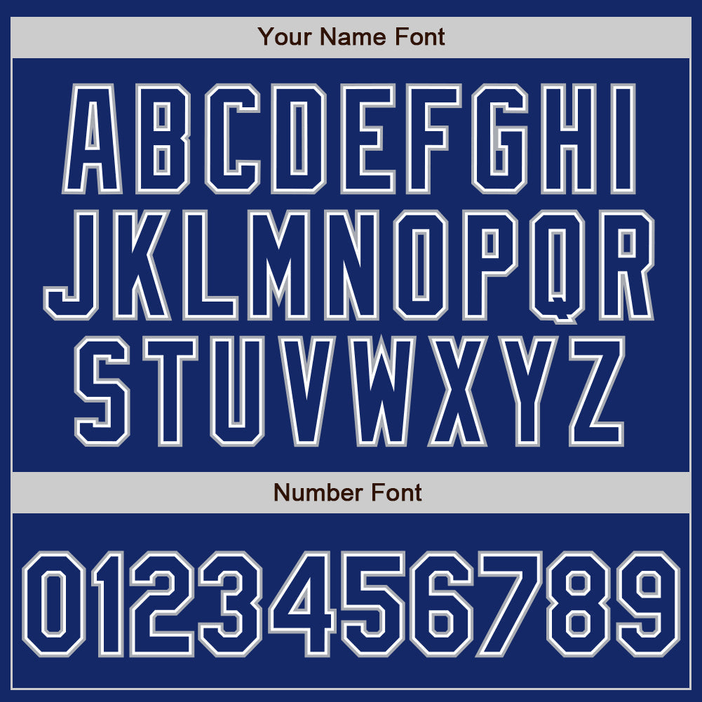 Custom Royal White-Gray Authentic Baseball Jersey view 5