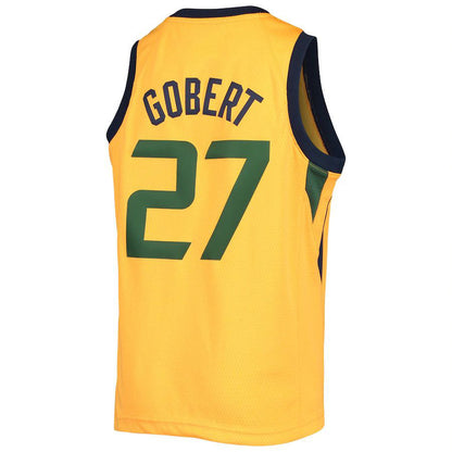 U.Jazz #27 Rudy Gobert Jordan Brand  2020-21 Player Jersey Statement Edition Gold Stitched American Basketball Jersey - Main View