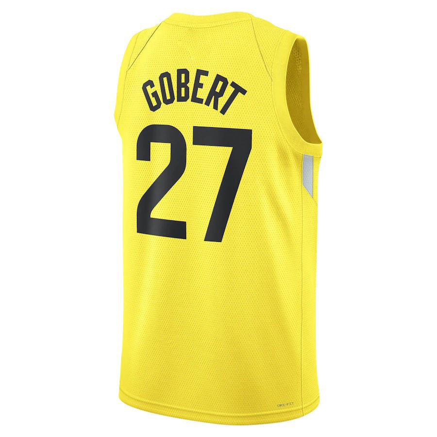 U.Jazz #27 Rudy Gobert Unisex 2022-23 Swingman Jersey Icon Edition Gold Stitched American Basketball Jersey - Main View
