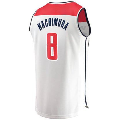 W.Wizards #8 Rui Hachimura Fanatics Branded  Fast Break Replica Player Jersey Association Edition White Stitched American Basketball Jersey - Main View