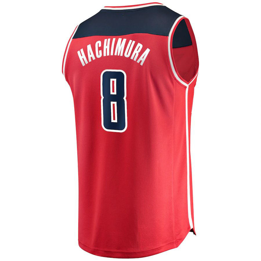 W.Wizards #8 Rui Hachimura Fanatics Branded Replica Fast Break Jersey Red Icon Edition Stitched American Basketball Jersey - Main View