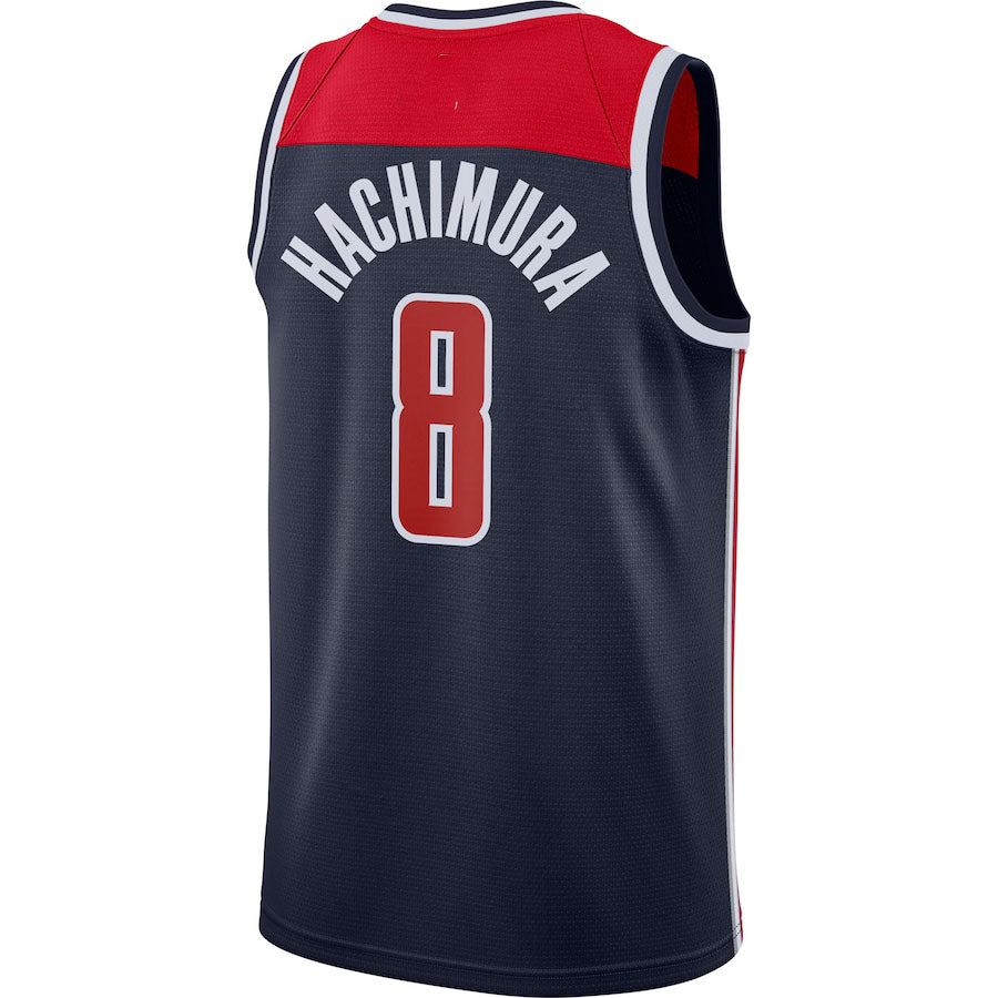 W.Wizards #8 Rui Hachimura Jordan Brand  Swingman Player Jersey Statement Edition Navy Stitched American Basketball Jersey - Main View