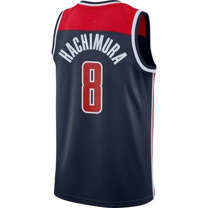 W.Wizards #8 Rui Hachimura Jordan Brand  Swingman Player Jersey Statement Edition Navy Stitched American Basketball Jersey - Main View