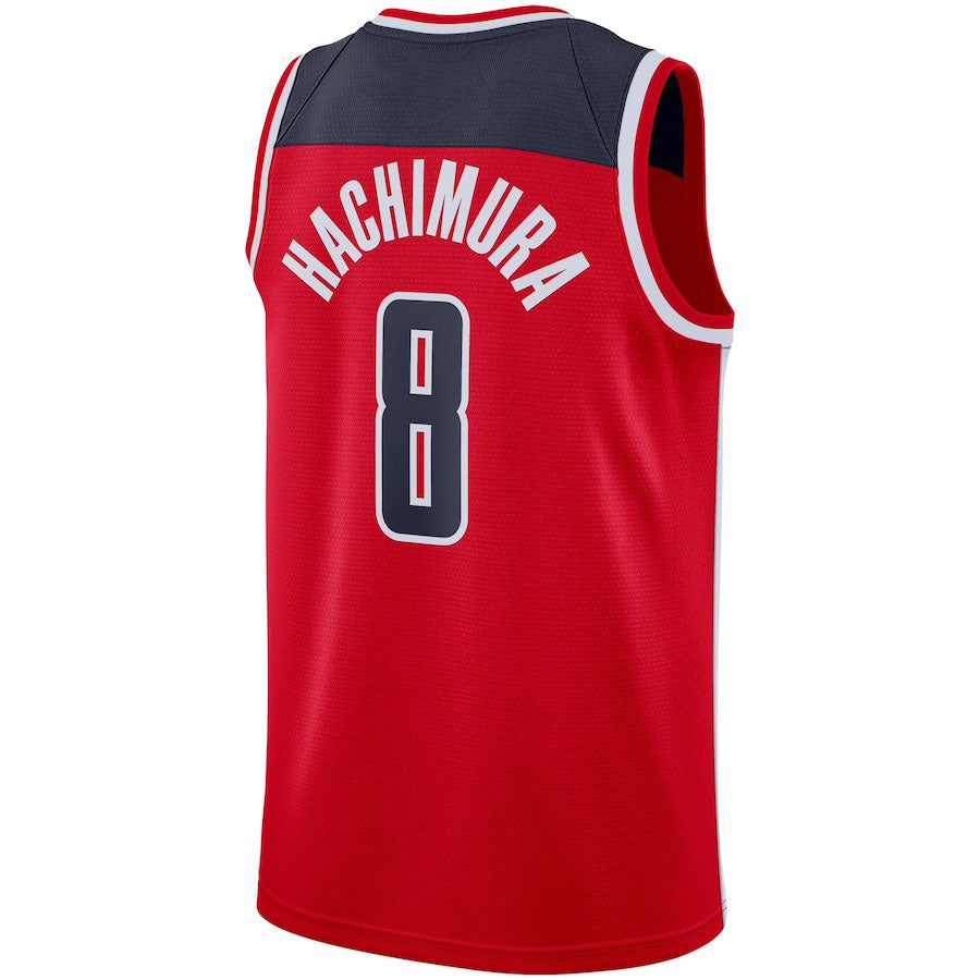 W.Wizards #8 Rui Hachimura Swingman Jersey Red Icon Edition Stitched American Basketball Jersey - Main View