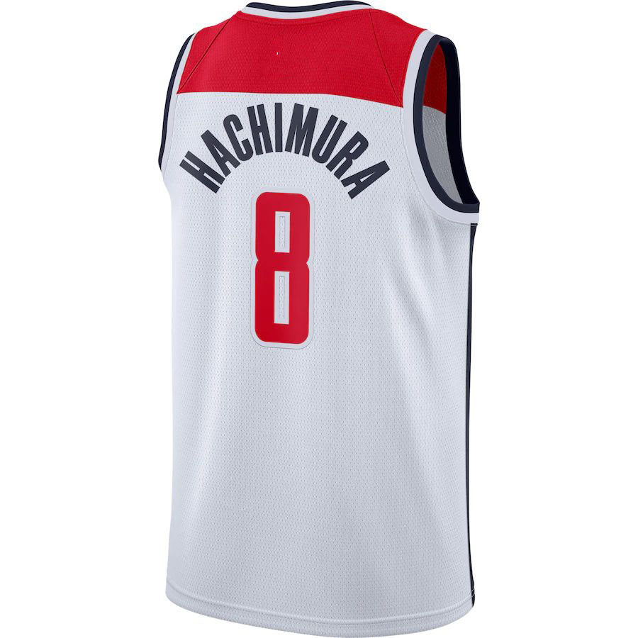 W.Wizards #8 Rui Hachimura Swingman Jersey White Association Edition Stitched American Basketball Jersey - Main View