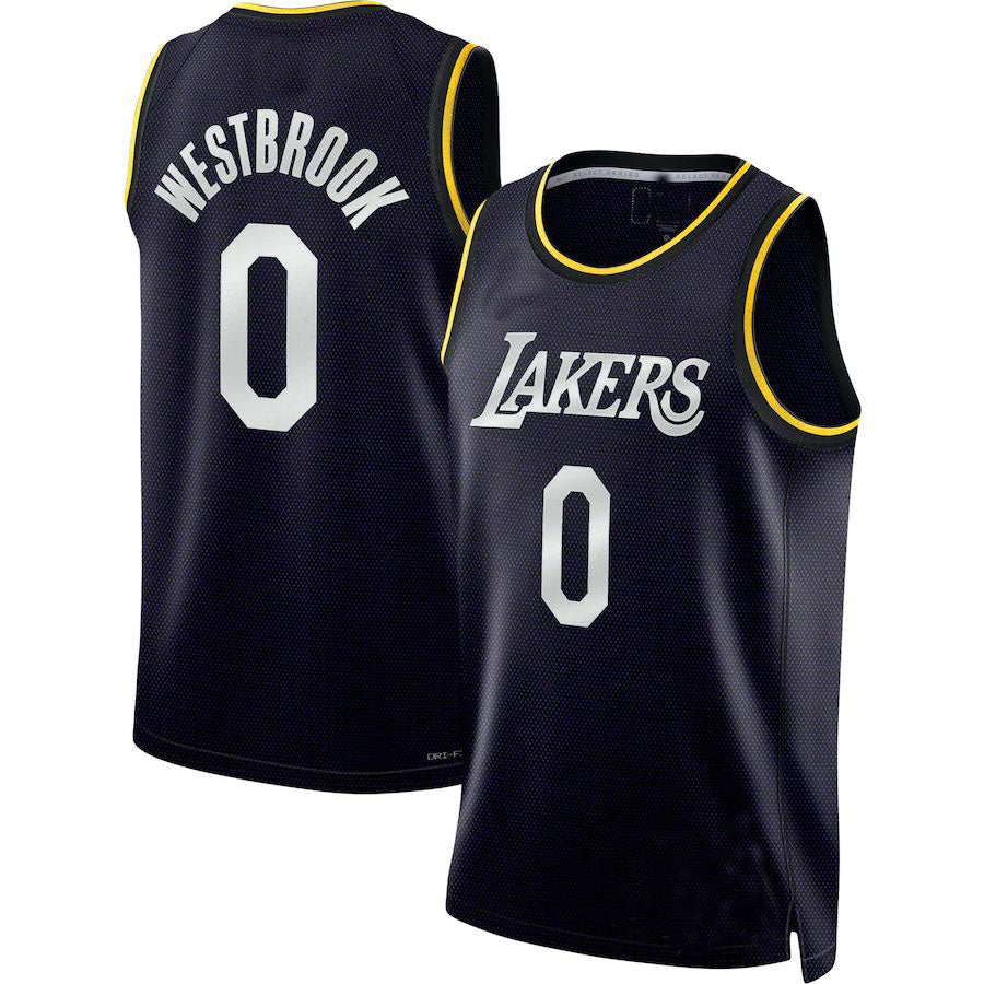 LA.Lakers #0 Russell Westbrook 2022 Select Series MVP Swingman Jersey  Black Stitched American Basketball Jersey - Main View