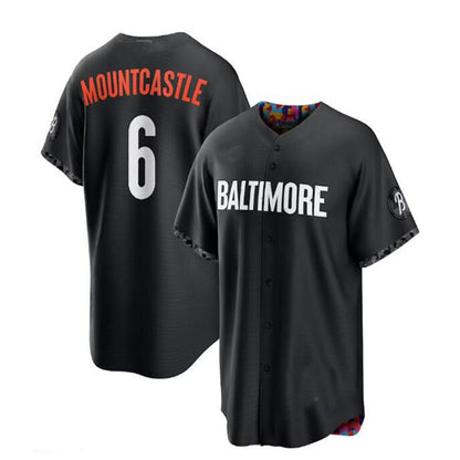 Baltimore Orioles #6 Ryan Mountcastle 2023 City Connect Replica Player Jersey - Black Baseball Jerseys - Main View