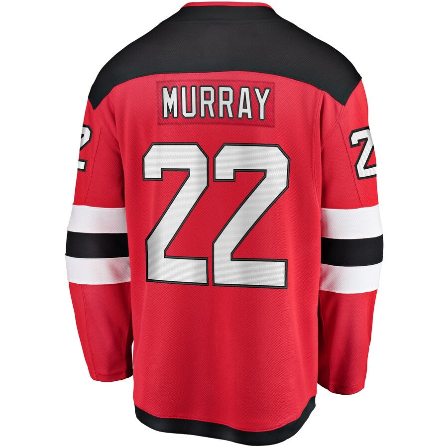 NJ.Devils #22 Ryan Murray Fanatics Branded Youth Breakaway Player Jersey Red Stitched American Hockey Jerseys - Main View