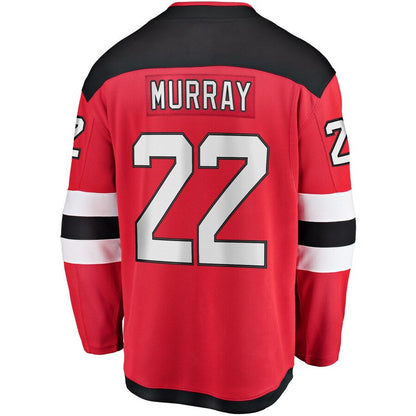 NJ.Devils #22 Ryan Murray Fanatics Branded Youth Breakaway Player Jersey Red Stitched American Hockey Jerseys - Main View