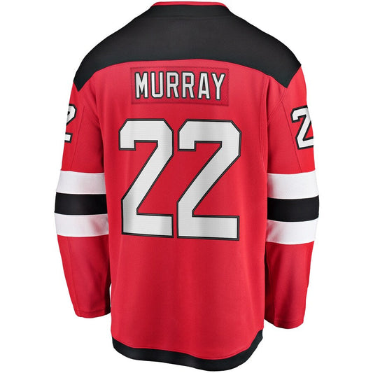 NJ.Devils #22 Ryan Murray Fanatics Branded Youth Breakaway Player Jersey Red Stitched American Hockey Jerseys - Main View
