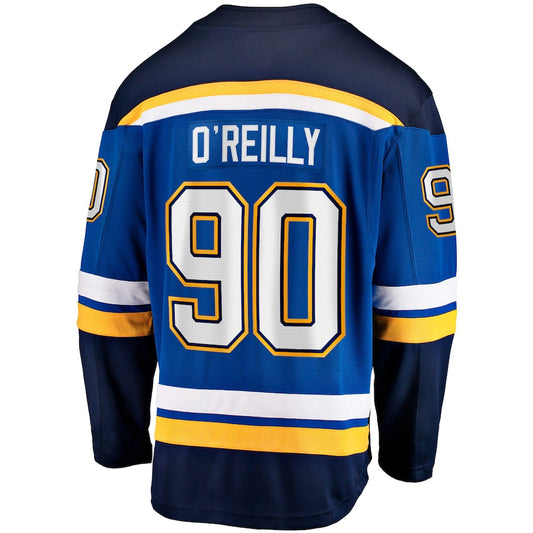 St.L.Blues #90 Ryan O'Reilly Fanatics Branded Home Captain Premier Breakaway Player Jersey Blue Stitched American Hockey Jerseys - Main View