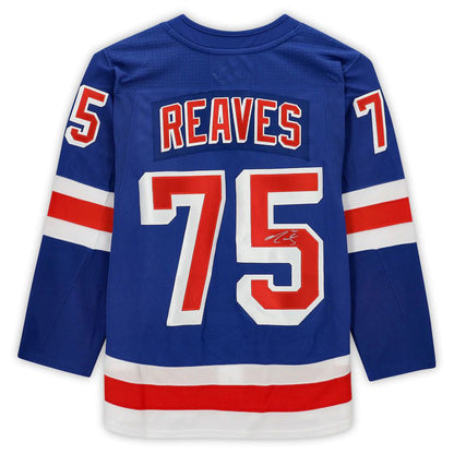 NY.Rangers #75 Ryan Reaves Fanatics Authentic Autographed  Blue Stitched American Hockey Jerseys - Main View