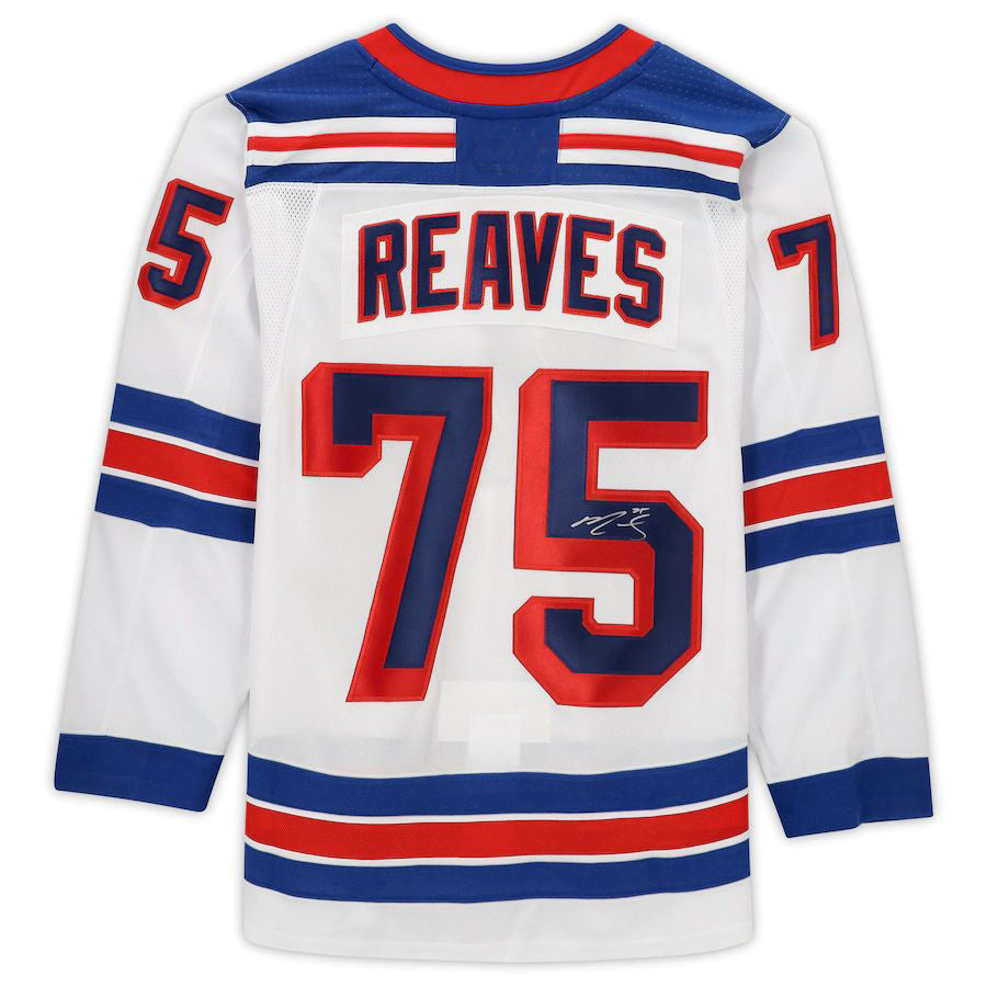 NY.Rangers #75 Ryan Reaves Fanatics Authentic Autographed White Stitched American Hockey Jerseys - Main View