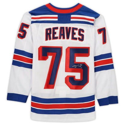NY.Rangers #75 Ryan Reaves Fanatics Authentic Autographed White Stitched American Hockey Jerseys - Main View
