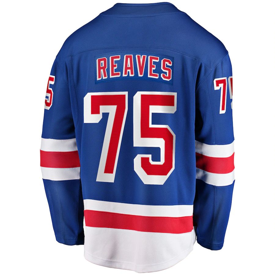 NY.Rangers #75 Ryan Reaves Fanatics Branded Home Breakaway Player Jersey Blue Stitched American Hockey Jerseys - Main View