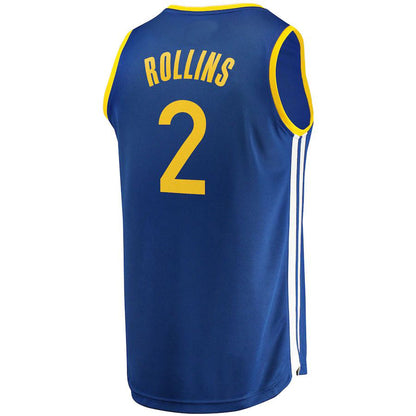 G.State Warriors #2 Ryan Rollins Fanatics Branded 2021-22 Fast Break Replica Jersey  Icon Edition Royal Stitched American Basketball Jersey - Main View
