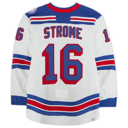 NY.Rangers #16 Ryan Strome Fanatics Authentic Game-Used White Set 3 Jersey from the 2021-22 Season Stitched American Hockey Jerseys - Main View