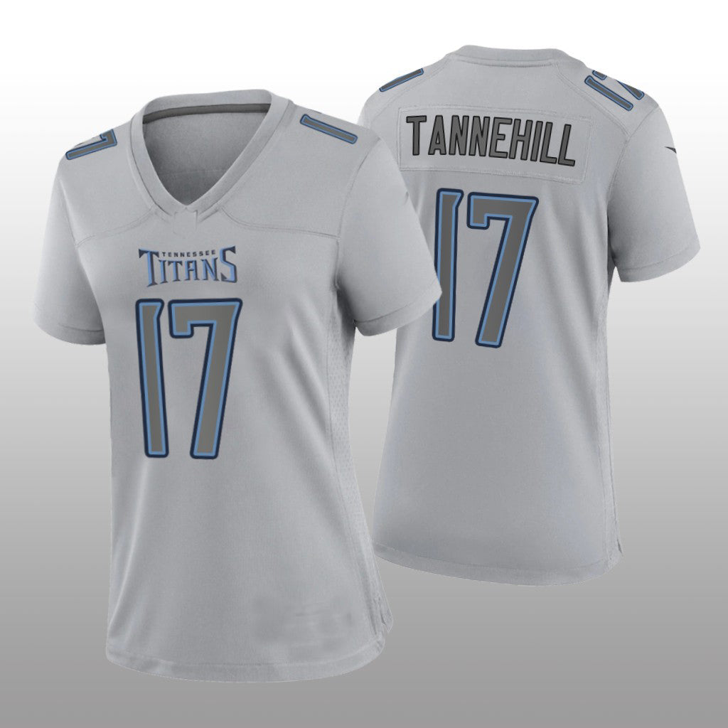 T.Titans #17 Ryan Tannehill Gray Atmosphere Game Jersey Stitched American Football Jerseys - Main View