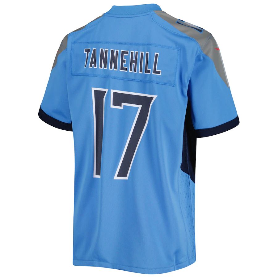 T.Titans #17 Ryan Tannehill Game Jersey  Light Blue Stitched American Football Jerseys - Main View