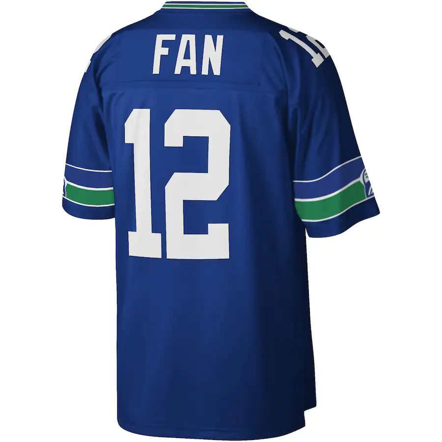 S.Seahawks #12 FAN 12s Mitchell & Ness Royal Legacy Replica Jersey Stitched American Football Jerseys - Main View