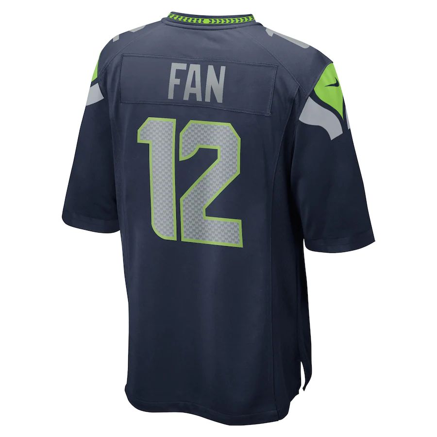 S.Seahawks #12 FAN 12s College Navy Game Jersey Stitched American Football Jerseys - Main View