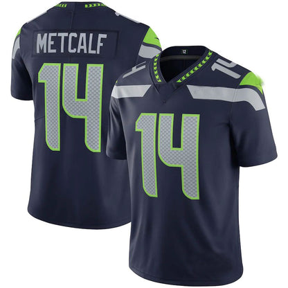 S.Seahawks #14 DK Metcalf College Navy Vapor Limited Jersey Stitched American Football Jerseys - Main View