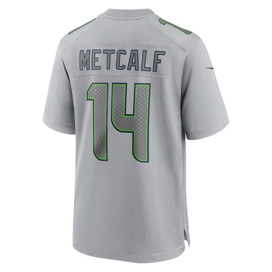 S.Seahawks #14 DK Metcalf Gray Atmosphere Fashion Game Jersey Stitched American Football Jerseys - Main View