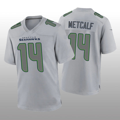 S.Seahawks #14 DK Metcalf Gray Atmosphere Game Jersey Stitched American Football Jerseys - Main View