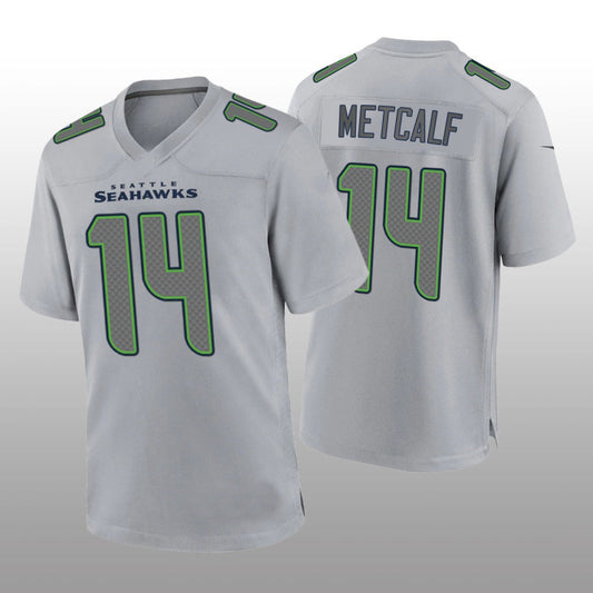S.Seahawks #14 DK Metcalf Gray Atmosphere Game Jersey Stitched American Football Jerseys - Main View
