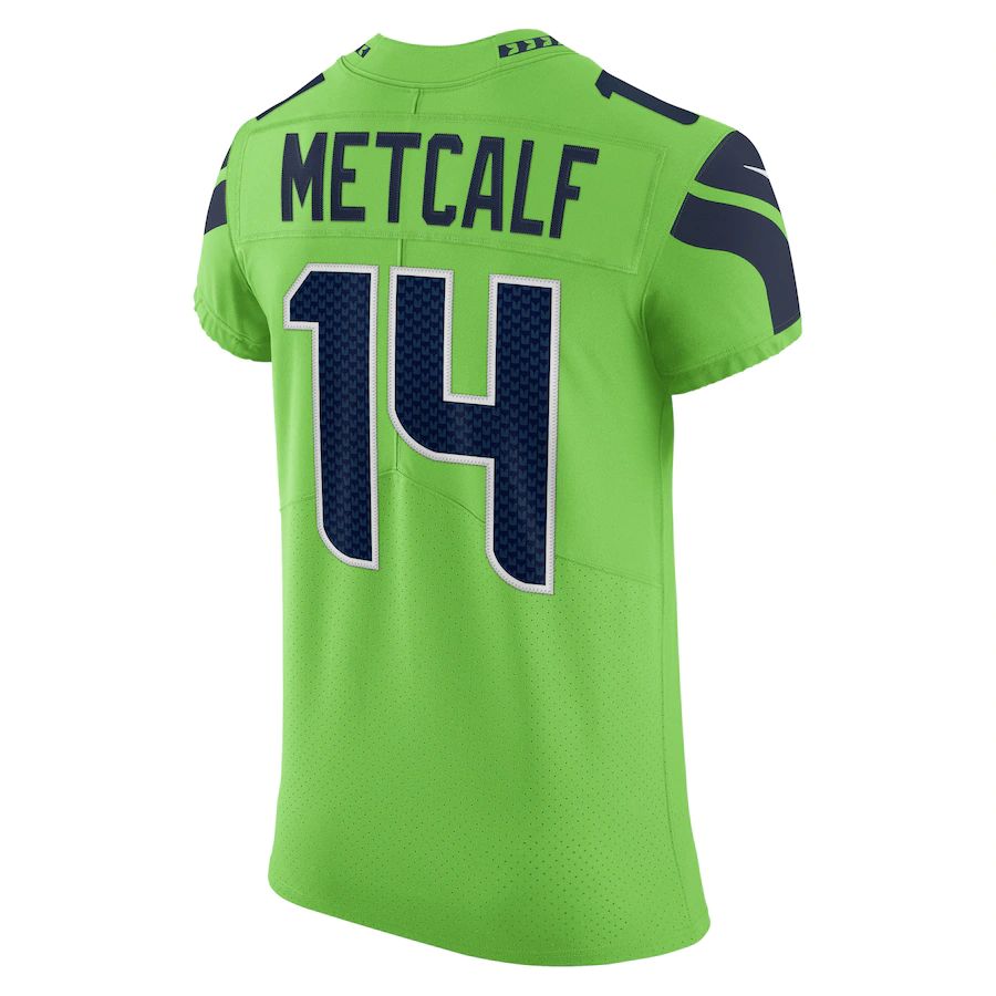 S.Seahawks #14 DK Metcalf Neon Green Alternate Vapor Elite Player Jersey Stitched American Football Jerseys - Main View