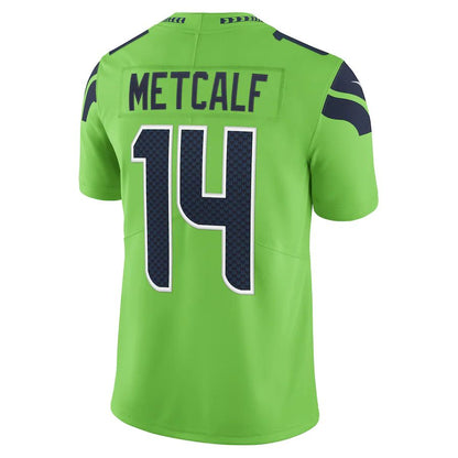 S.Seahawks #14 DK Metcalf Neon Green Vapor Limited Player Jersey Stitched American Football Jerseys - Main View