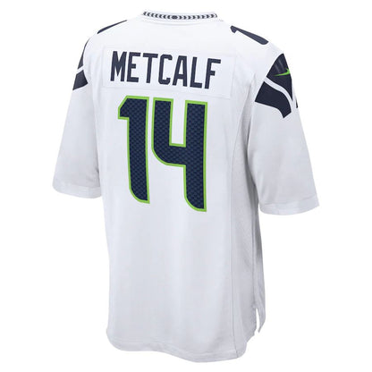 S.Seahawks #14 DK Metcalf White Game Jersey Stitched American Football Jerseys - Main View