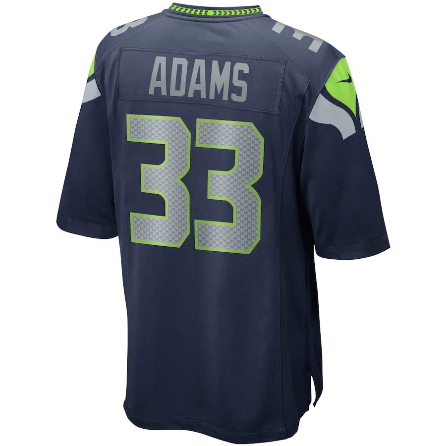 S.Seahawks #33 Jamal Adams College Navy Game Jersey Stitched American Football Jerseys - Main View