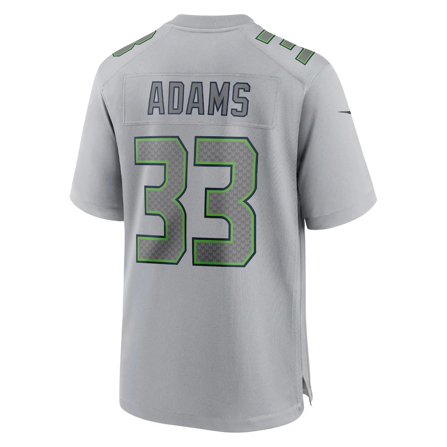 S.Seahawks #33 Jamal Adams Gray Atmosphere Fashion Game Jersey Stitched American Football Jerseys - Main View