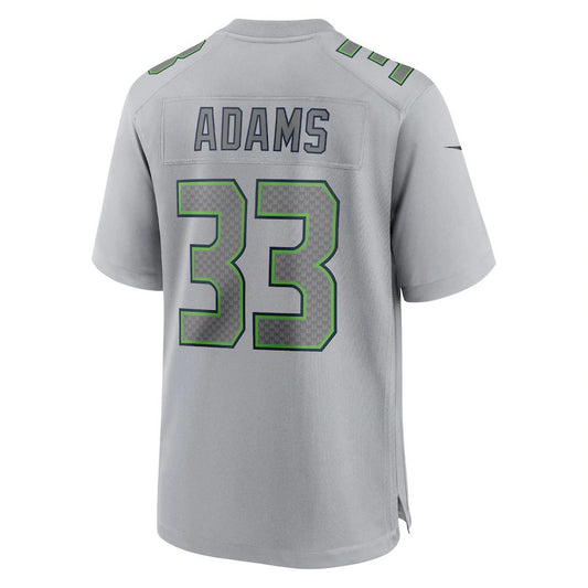 S.Seahawks #33 Jamal Adams Gray Atmosphere Fashion Game Jersey Stitched American Football Jerseys - Main View