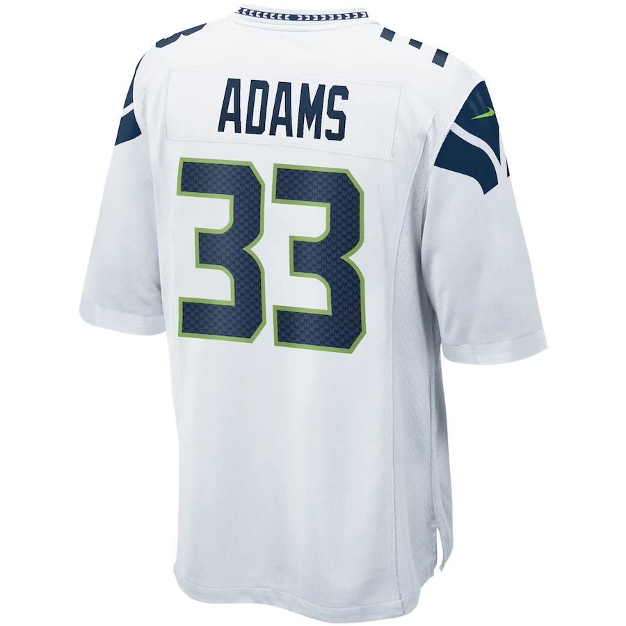 S.Seahawks #33 Jamal Adams White Game Jersey Stitched American Football Jerseys - Main View