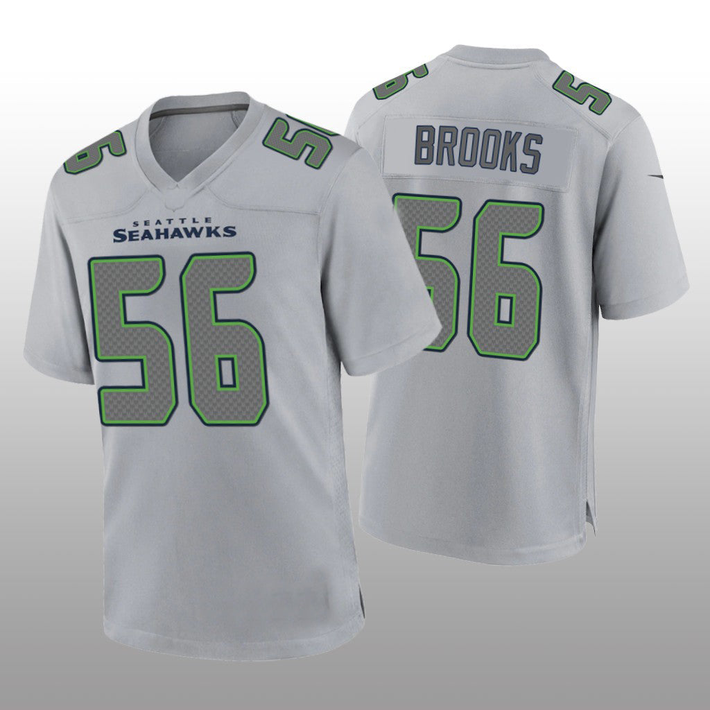 S.Seahawks #56 Jordyn Brooks Gray Atmosphere Game Jersey Stitched American Football Jerseys - Main View