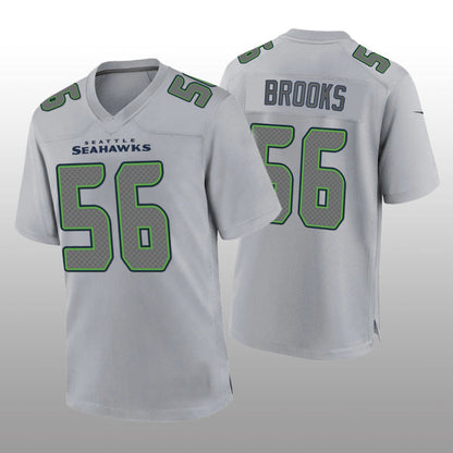 S.Seahawks #56 Jordyn Brooks Gray Atmosphere Game Jersey Stitched American Football Jerseys - Main View