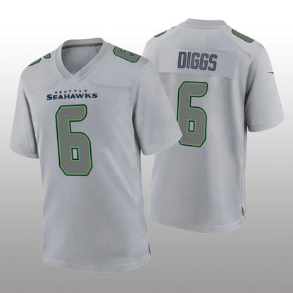 S.Seahawks #6 Quandre Diggs Gray Atmosphere Game Jersey Stitched American Football Jerseys - Main View
