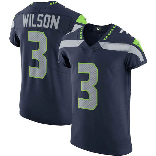 S.Seahawks #3 Russell Wilson College Navy Vapor Elite Player Jersey Stitched American Football Jerseys - Main View