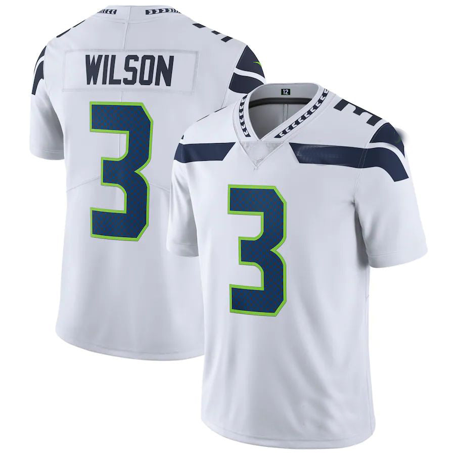S.Seahawks #3 Russell Wilson White Vapor Untouchable Limited Player Jersey Stitched American Football Jerseys - Main View