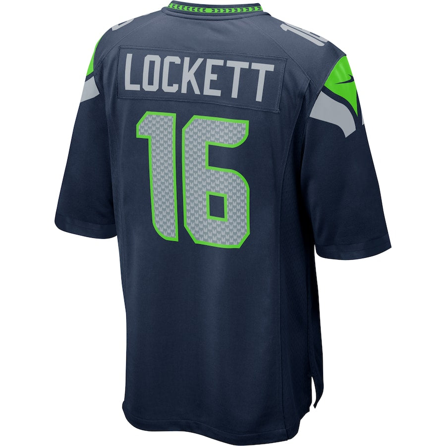 S.Seahawks #16 Tyler Lockett  College Navy Game Jersey Stitched American Football Jerseys - Main View