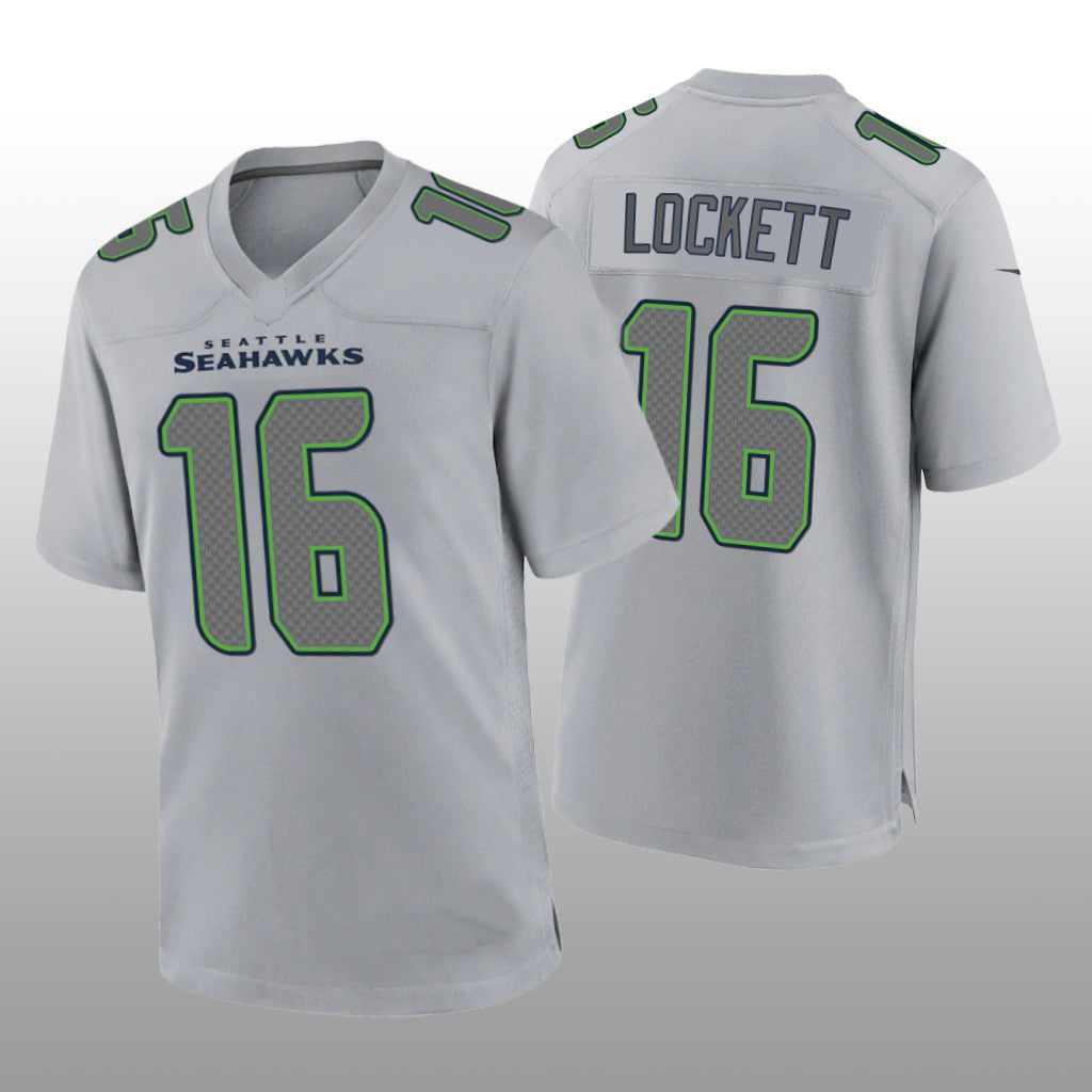 S.Seahawks #16 Tyler Lockett Gray Atmosphere Game Jersey Stitched American Football Jerseys - Main View