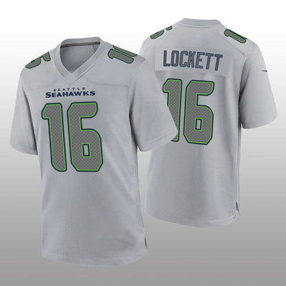 S.Seahawks #16 Tyler Lockett Gray Atmosphere Game Jersey Stitched American Football Jerseys - Main View