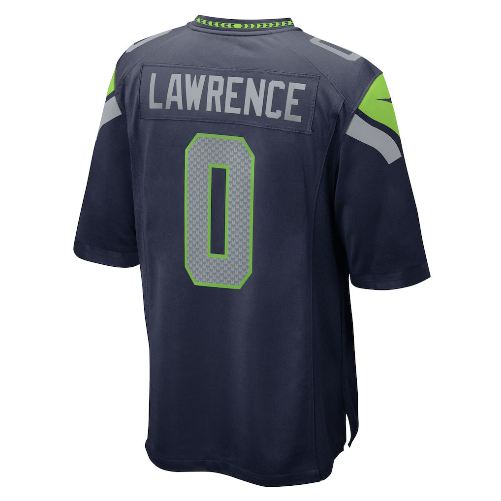 S.Seahawks #0 DeMarcus Lawrence College Navy Team Game Stitched American Football Jerseys - Main View