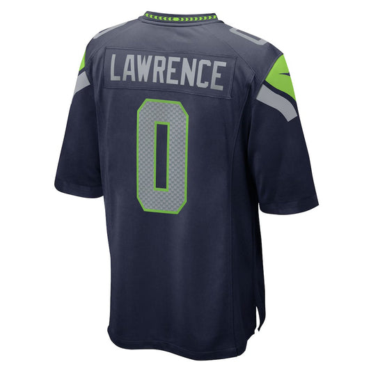 S.Seahawks #0 DeMarcus Lawrence College Navy Team Game Stitched American Football Jerseys - Main View