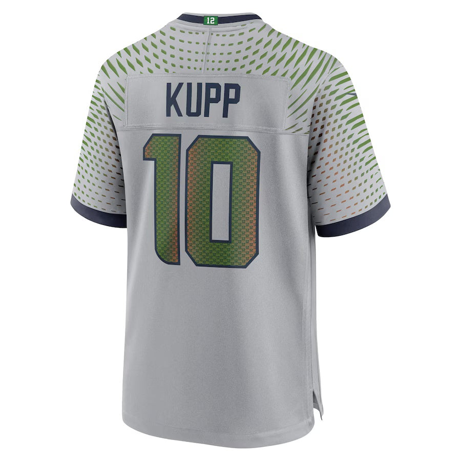 S.Seahawks #10 Cooper Kupp 2025 Rivalries Collection Game Jersey - Wolf Gray Stitched American Football Jerseys - Main View