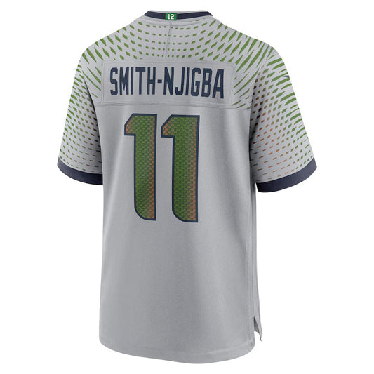 S.Seahawks #11 Jaxon Smith-Njigba 2025 Rivalries Collection Game Jersey - Wolf Gray Stitched American Football Jerseys - Main View